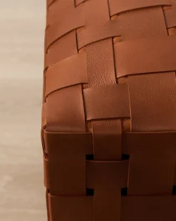 Ackley Leather Ottoman