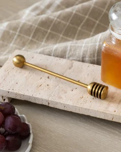 Beige Travertine Footed Serving Board