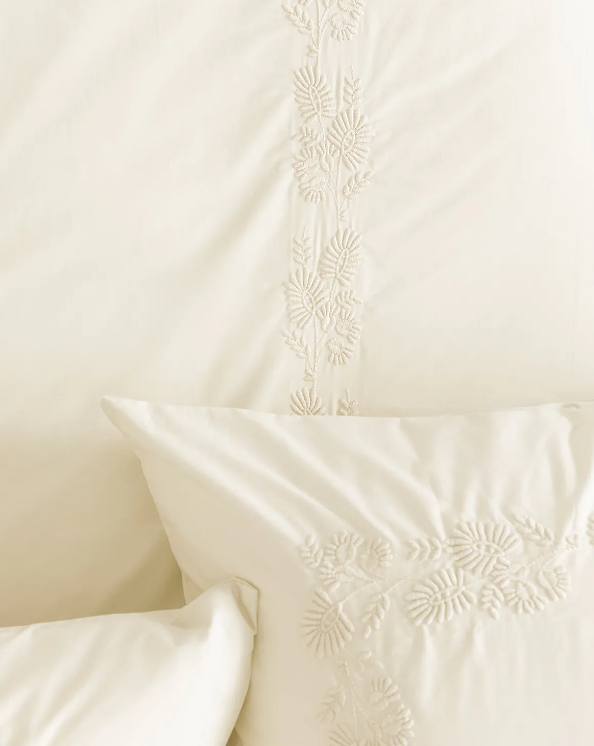 Bianca Percale Embroidered Duvet Cover