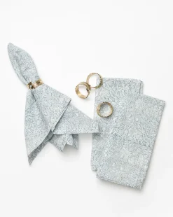Botanical Brass Napkin Ring (Set of 4)