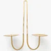 Brass Two Arm Candle Holder