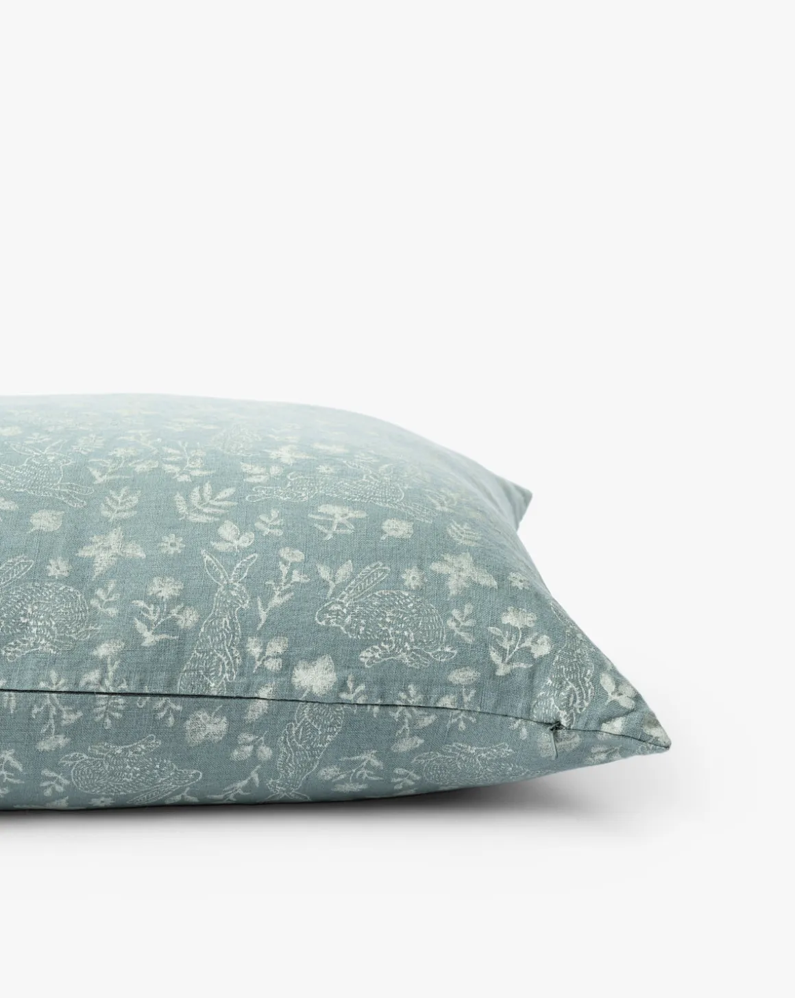 Bunny Blockprint Pillow Cover
