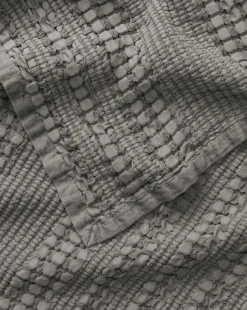 Carnel Gray Waffle Blanket
