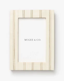 Cream Double Striped Frame