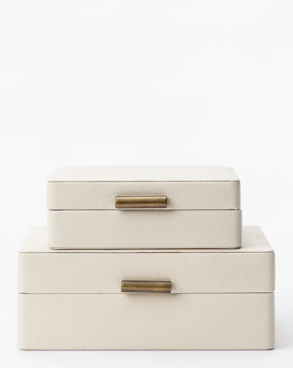 Cream Shagreen Box