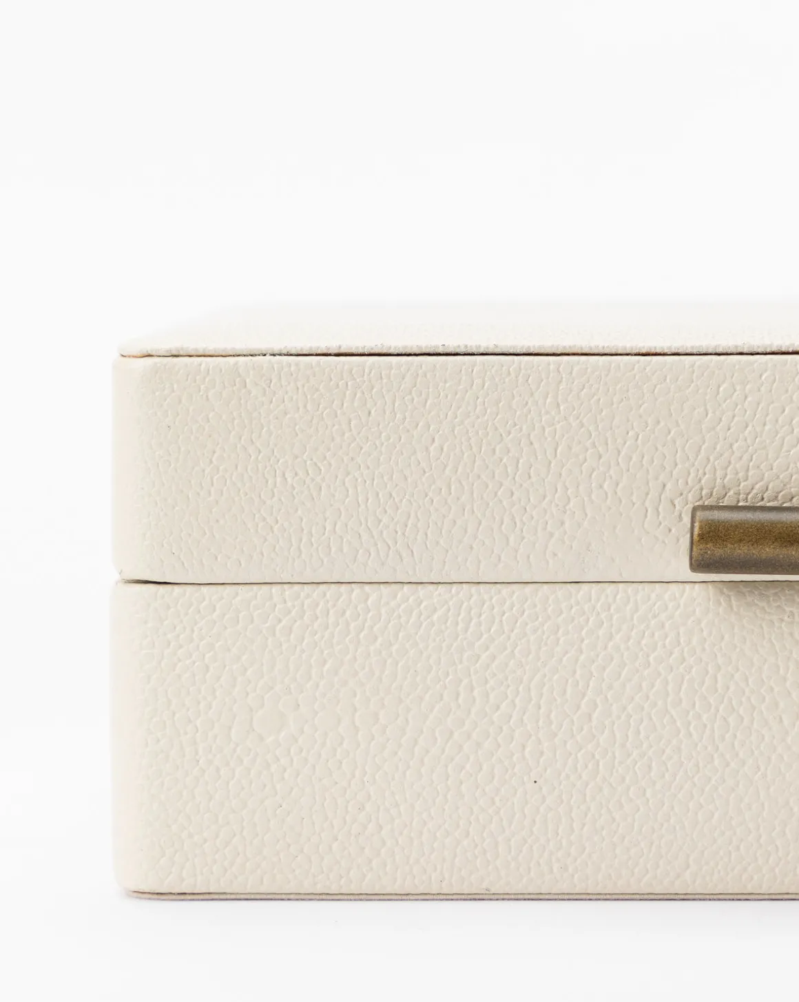 Cream Shagreen Box