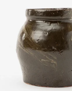 Dark Glazed Ceramic Vase
