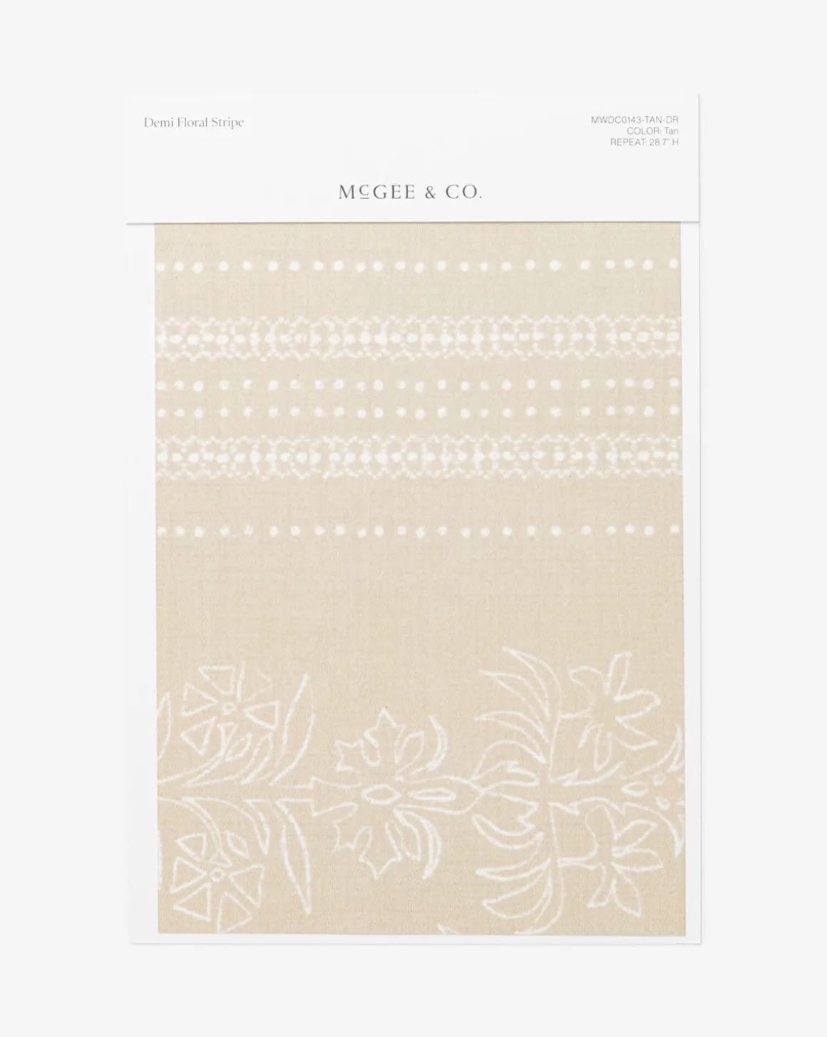 Demi Floral Stripe Wallpaper Swatch