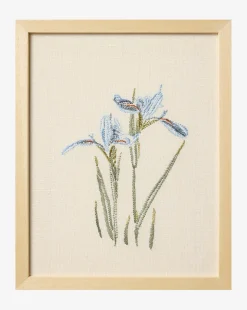 Embroidered Blue Iris