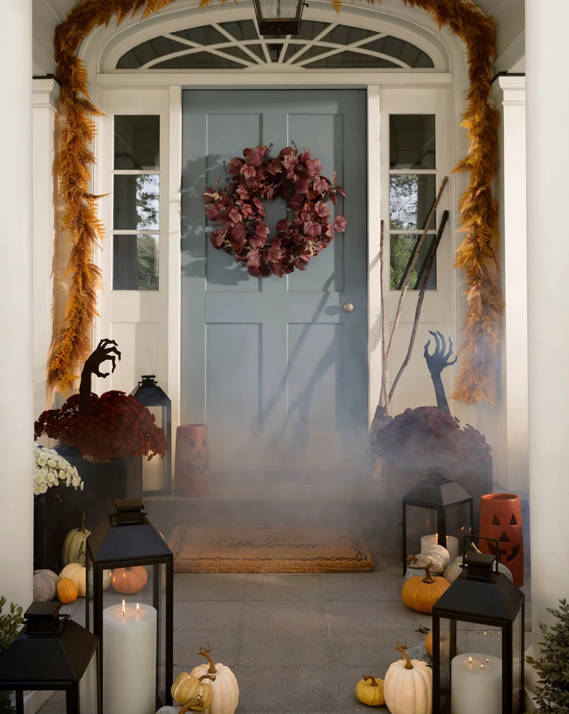 Faux Autumn Grapevine Wreath