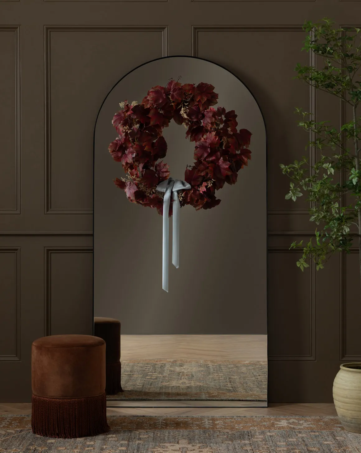 Faux Autumn Grapevine Wreath