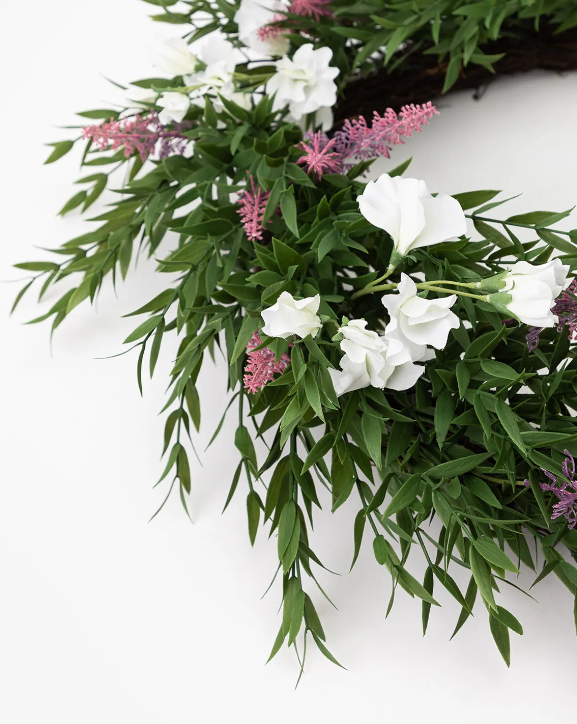 Faux Bamboo & Sweet Pea Wreath