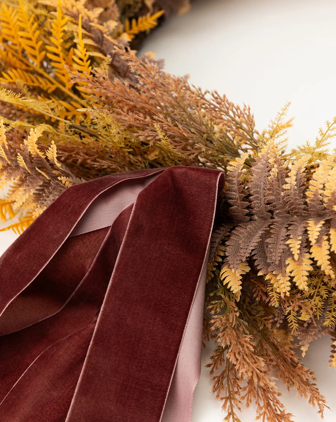 30" Faux Golden Fern Wreath