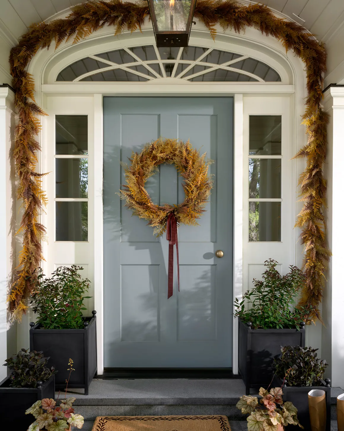 30" Faux Golden Fern Wreath