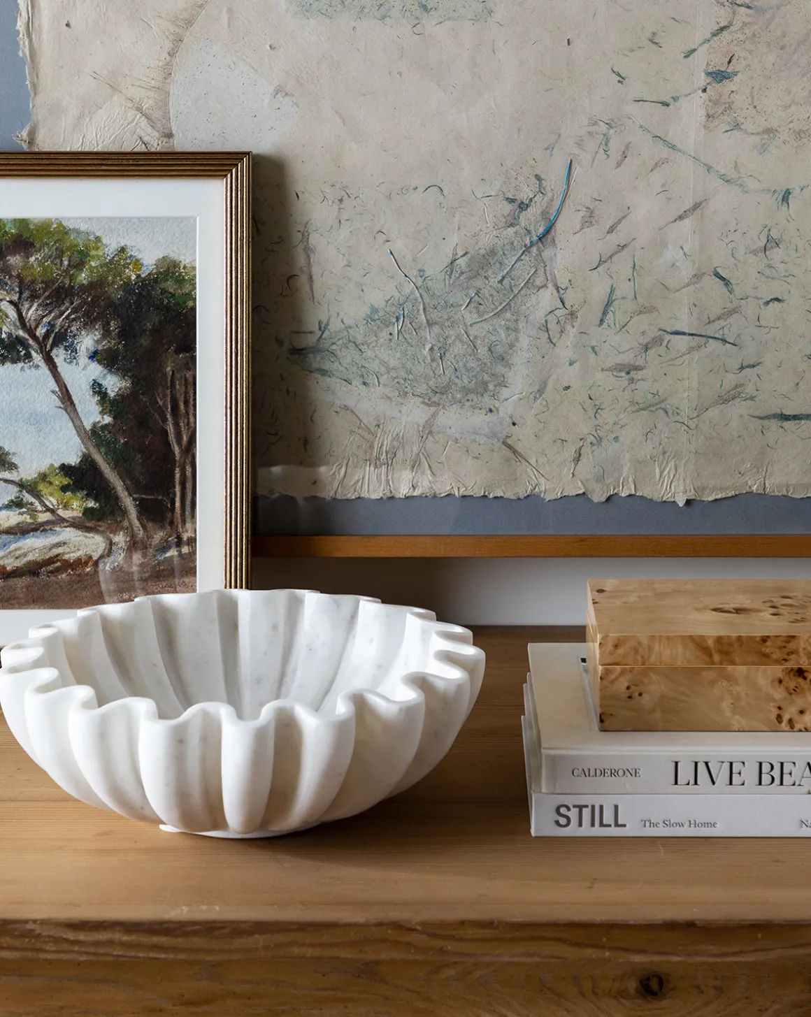 Fluted Marble Bowl