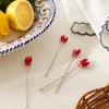 Glass Lobster Claw Picks (Set of 4)