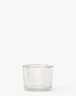 Gold Rimmed Glass Votive