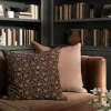 Isolde Velvet Block Print Pillow Cover
