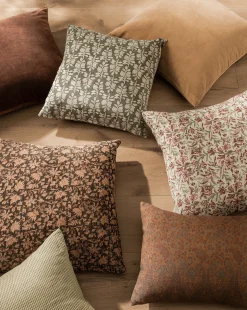 Isolde Velvet Block Print Pillow Cover