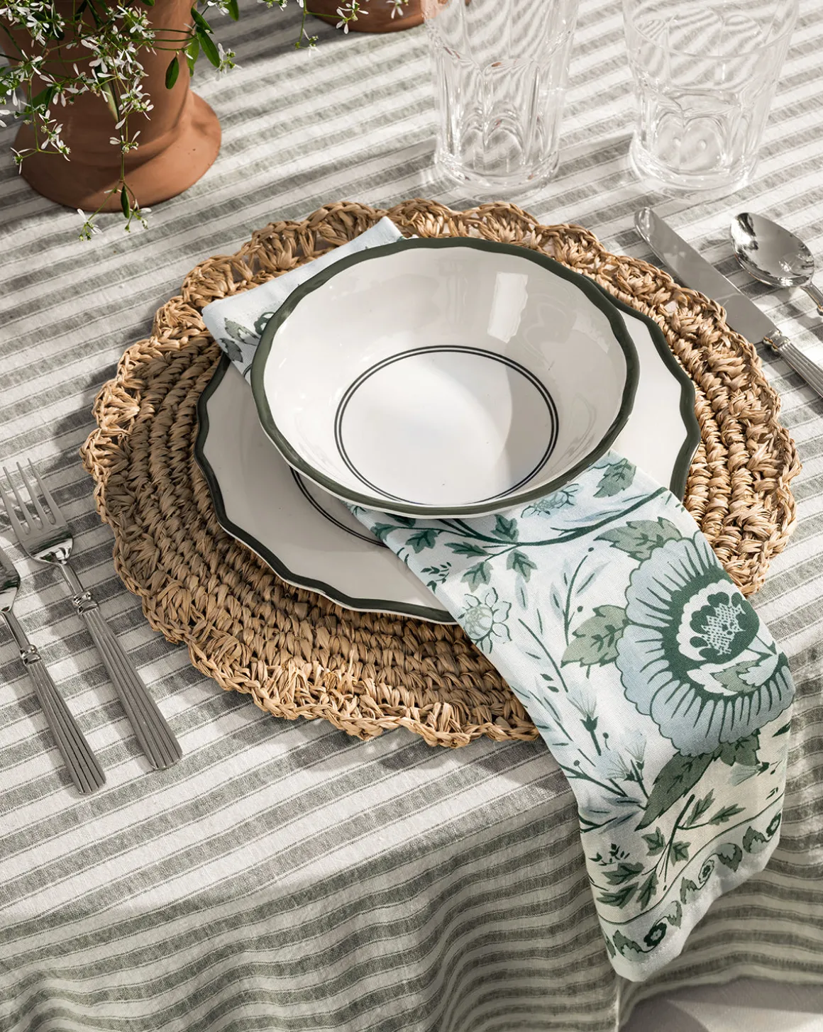 Larkin Stripe Tablecloth