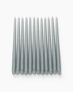 Light Gray Taper Candles (Set of 12)