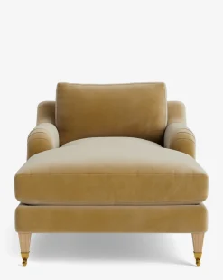 Lucille English Roll Arm Chaise Lounge