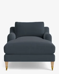 Lucille English Roll Arm Chaise Lounge