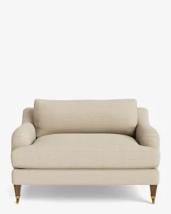 Lucille English Roll Arm Chair and a Half