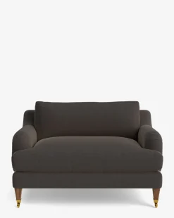 Lucille English Roll Arm Chair and a Half