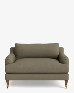 Lucille English Roll Arm Chair and a Half