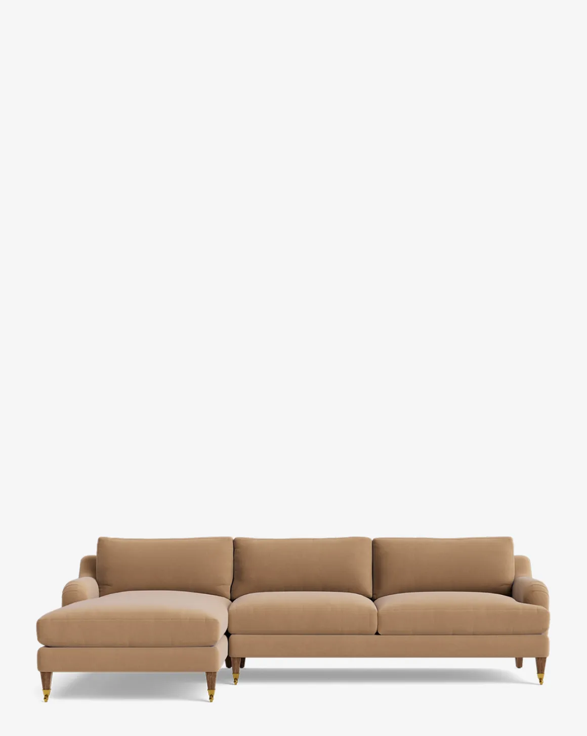 Lucille English Roll Arm Left Chaise Sectional 107"