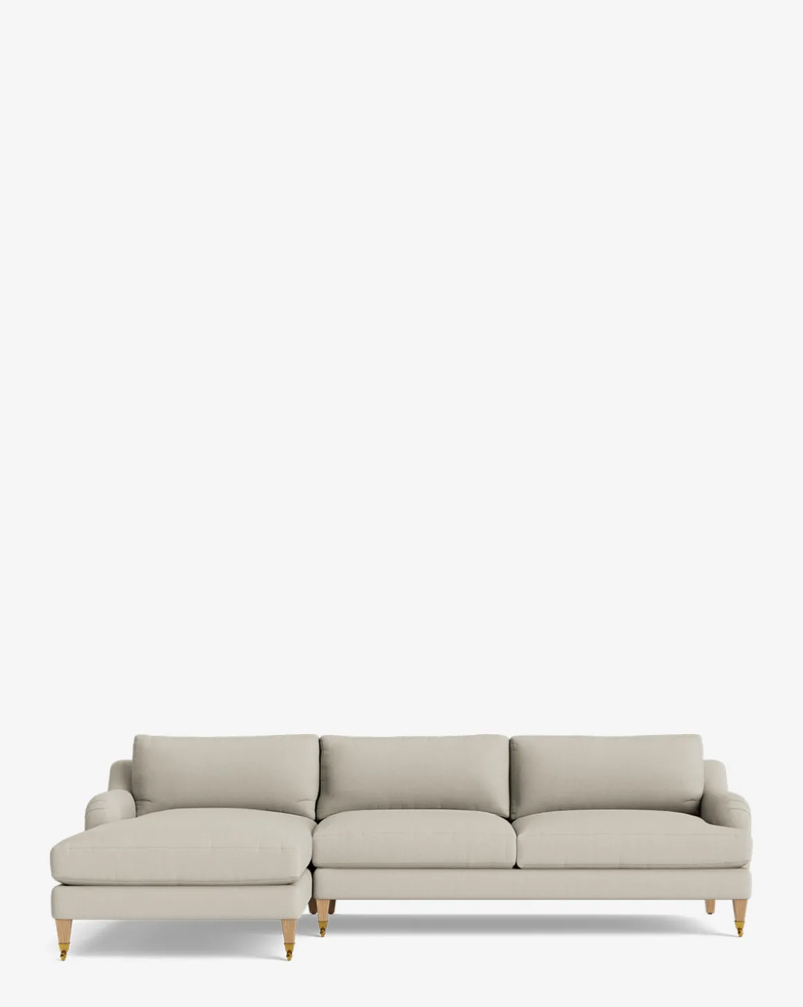 Lucille English Roll Arm Left Chaise Sectional 107"