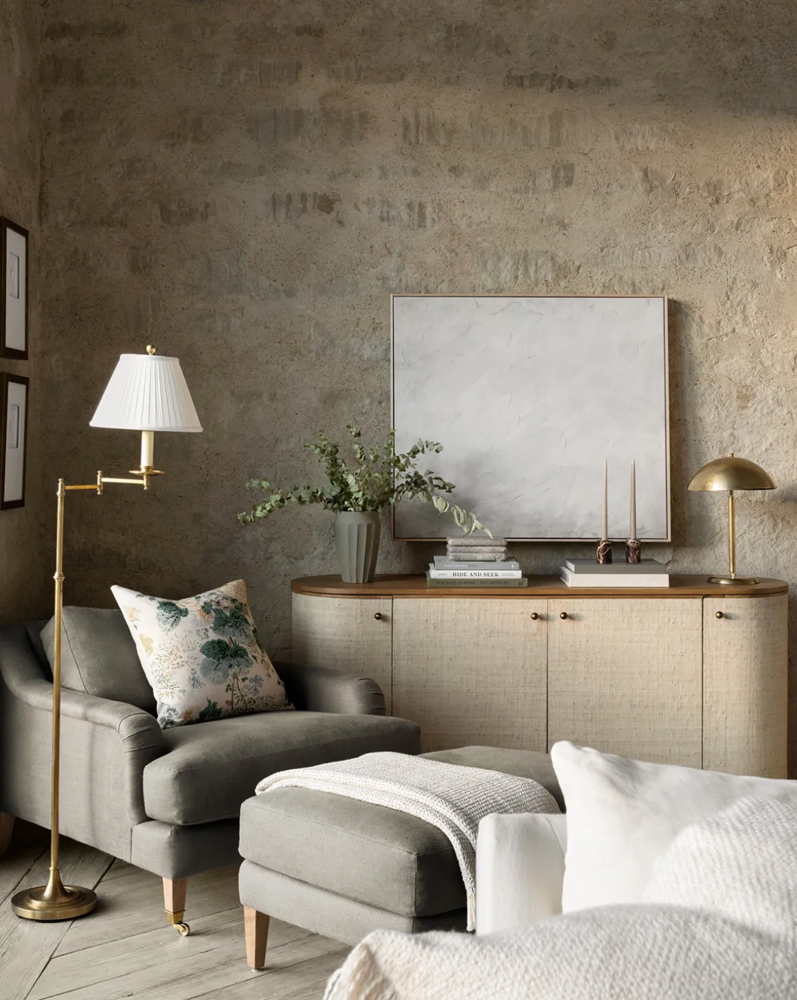 Lucille English Roll Arm Lounge Chair