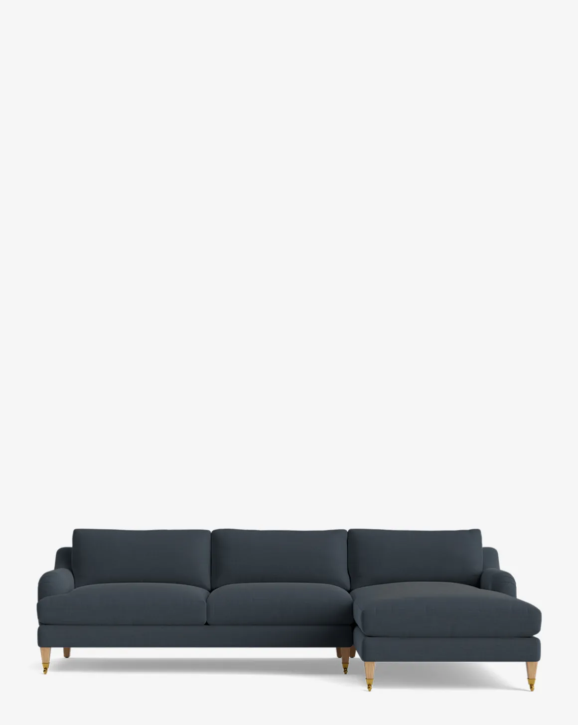 Lucille English Roll Arm Right Chaise Sectional 107"