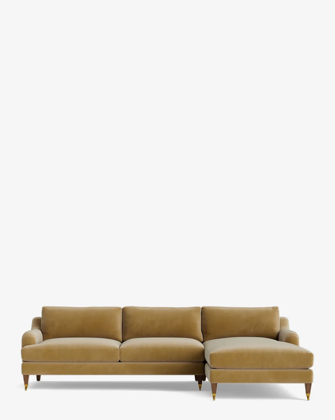 Lucille English Roll Arm Right Chaise Sectional 107"
