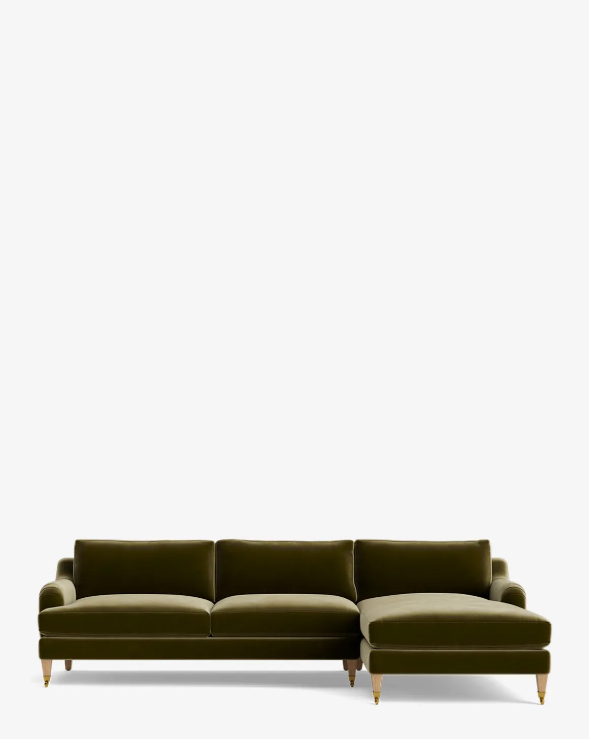 Lucille English Roll Arm Right Chaise Sectional 107"