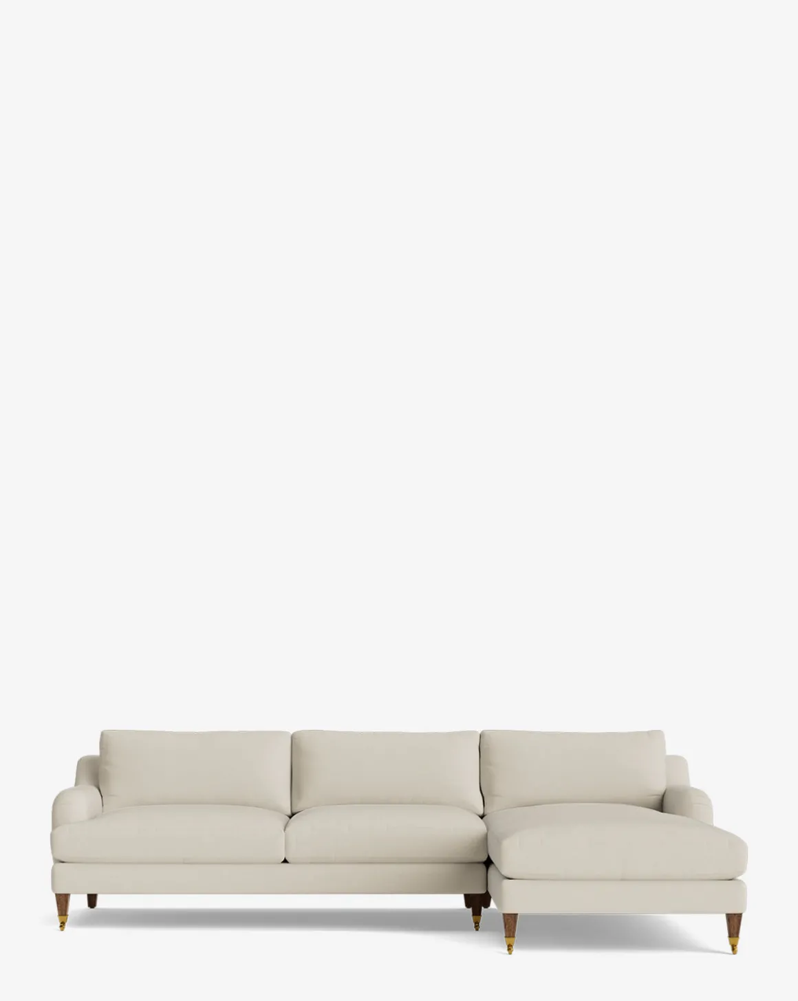 Lucille English Roll Arm Right Chaise Sectional 107"