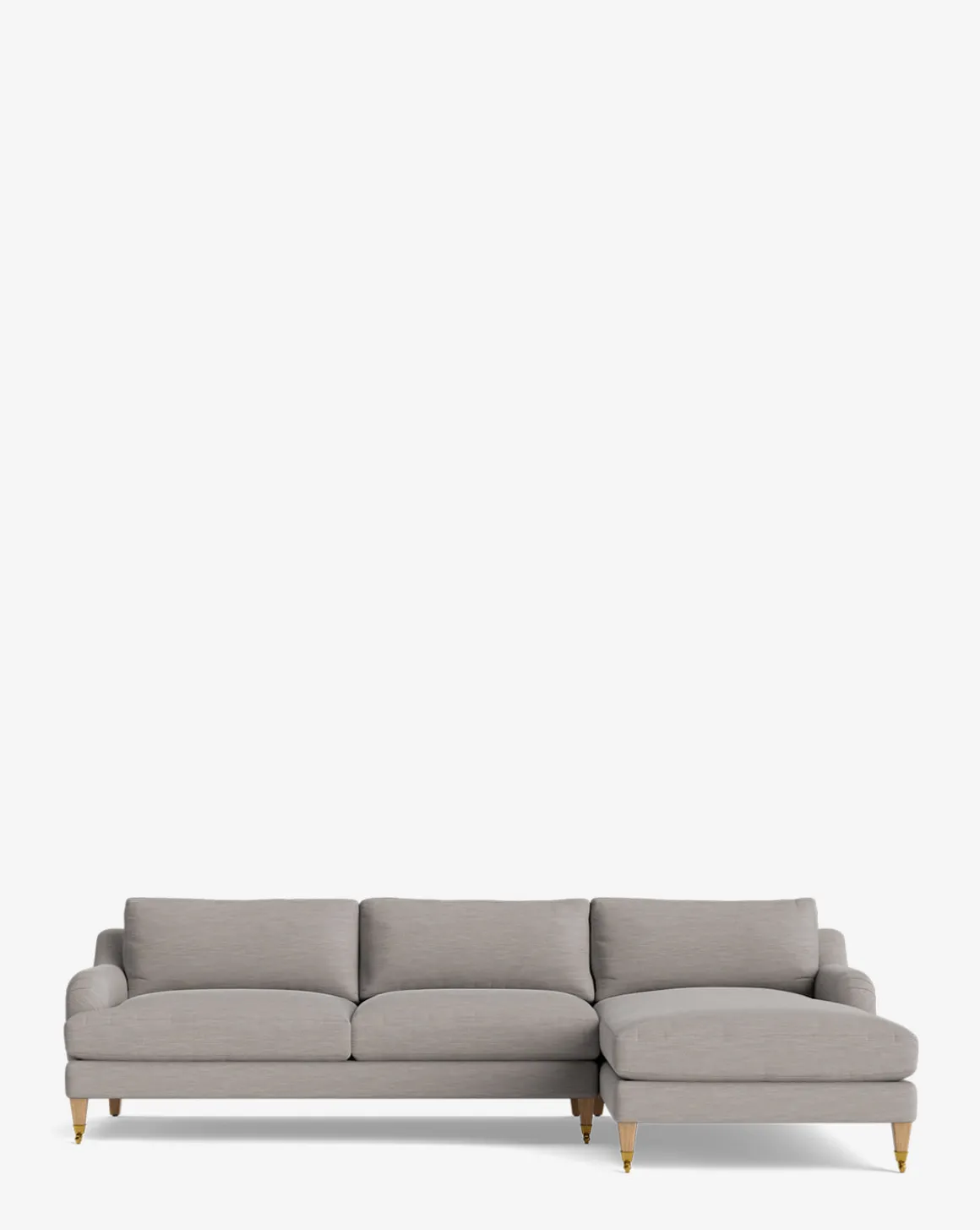 Lucille English Roll Arm Right Chaise Sectional 107"