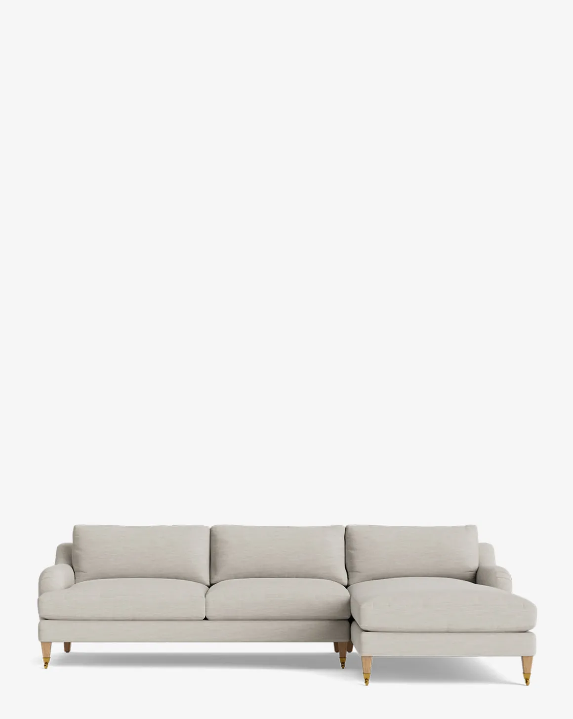 Lucille English Roll Arm Right Chaise Sectional 107"