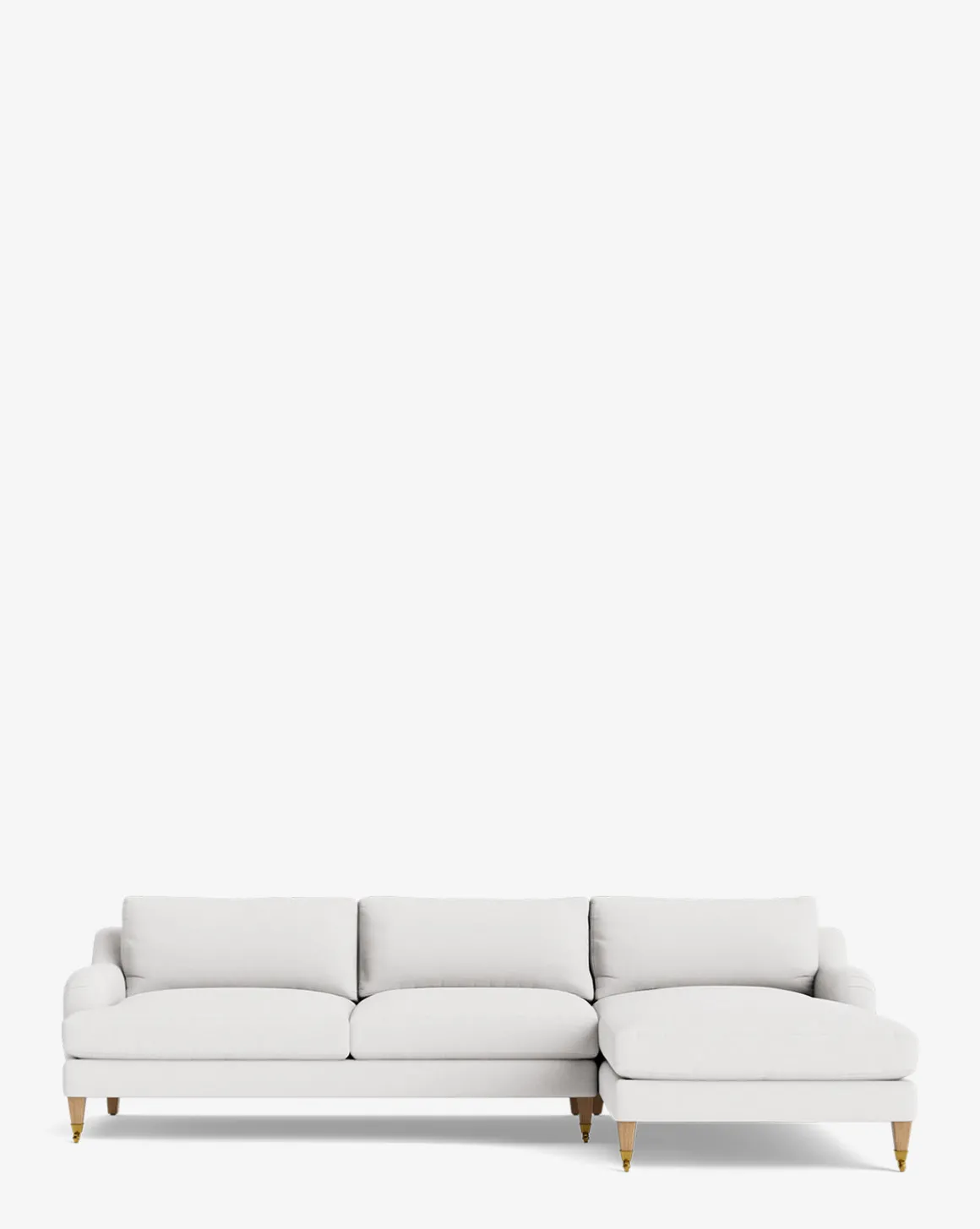 Lucille English Roll Arm Right Chaise Sectional 107"