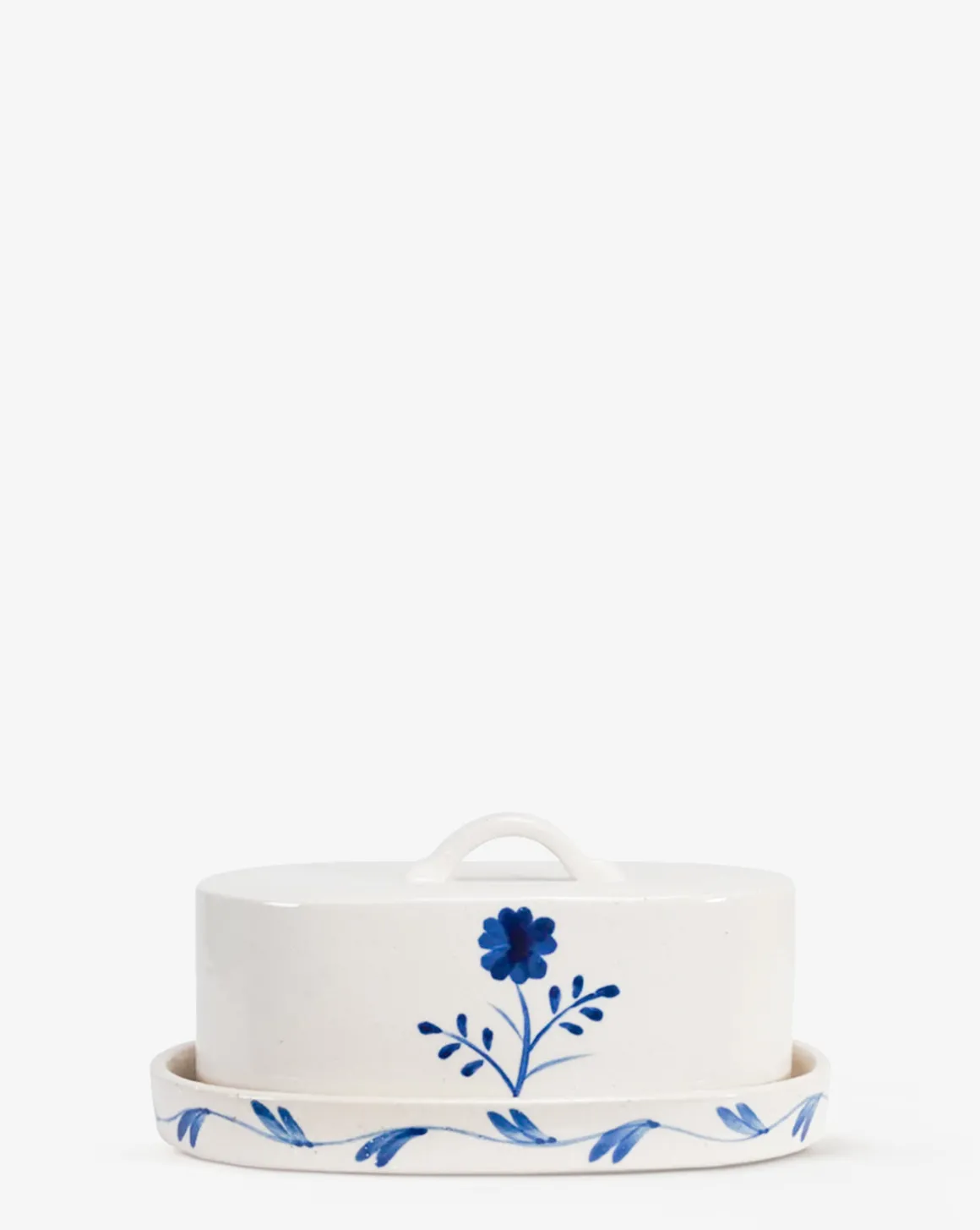 Mary Hand-Painted Butter Dish