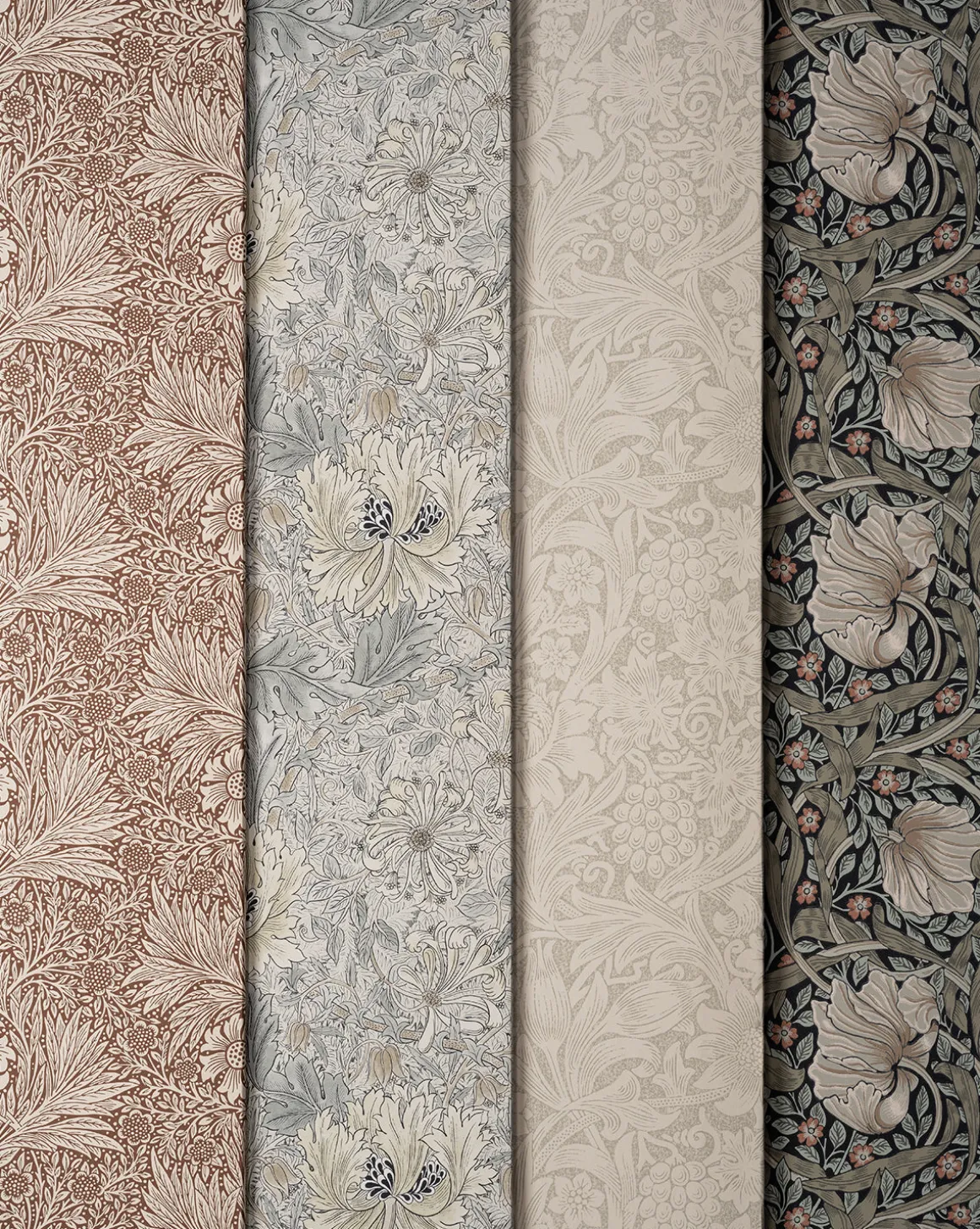 Morris & Co. x McGee & Co. Honeysuckle & Tulip Slate Blue Wallpaper