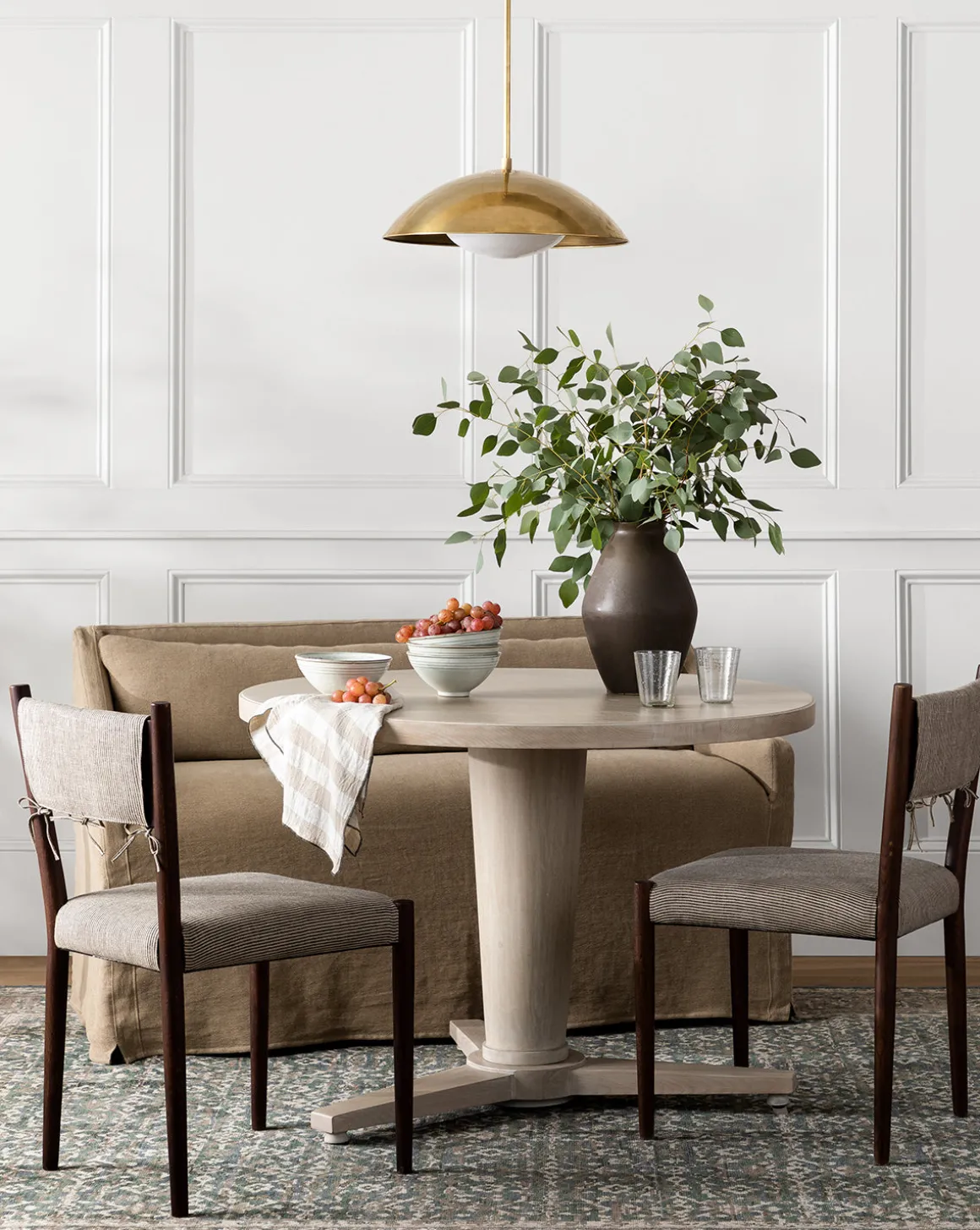 Olivier Slipcover Dining Bench