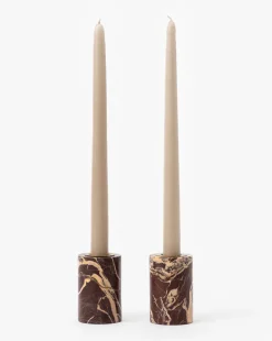 Perrin Marble Taper Holders (Set of 2)