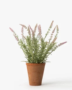 Potted Faux Lavender Topiary