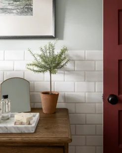 Potted Faux Rosemary Topiary