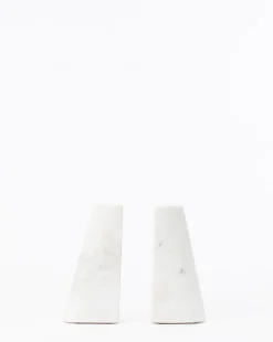 Tapered Marble Bookends (Set of 2)