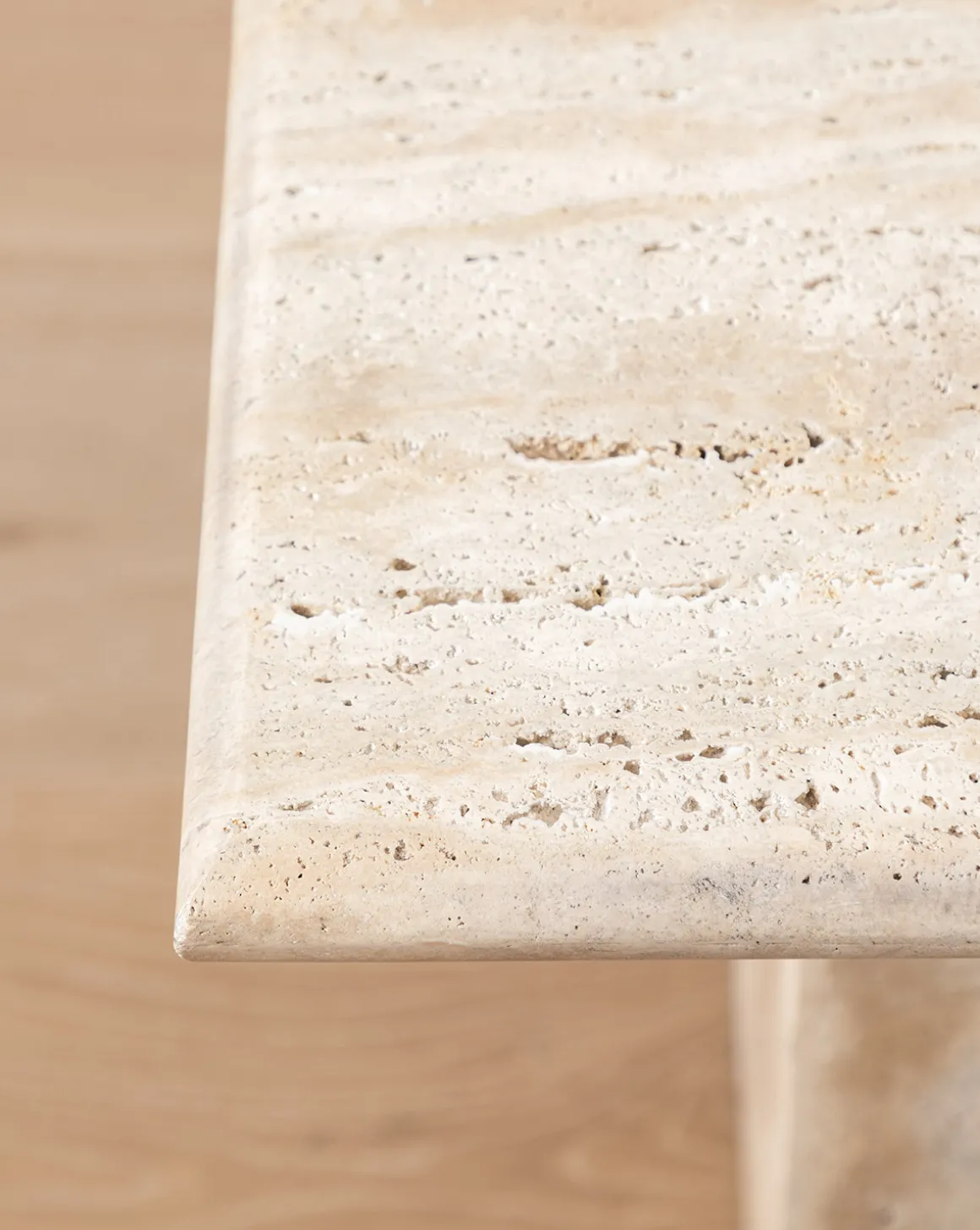 Travertine Side Table