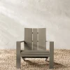 Triby Gray Teak Outdoor Lounge Chair