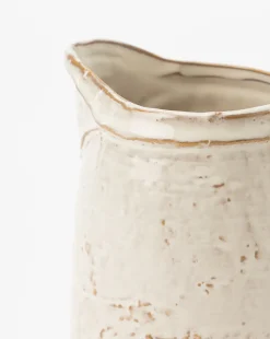 White Stoneware Pitcher